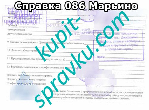 Справка 086 Марьино, Фото №2